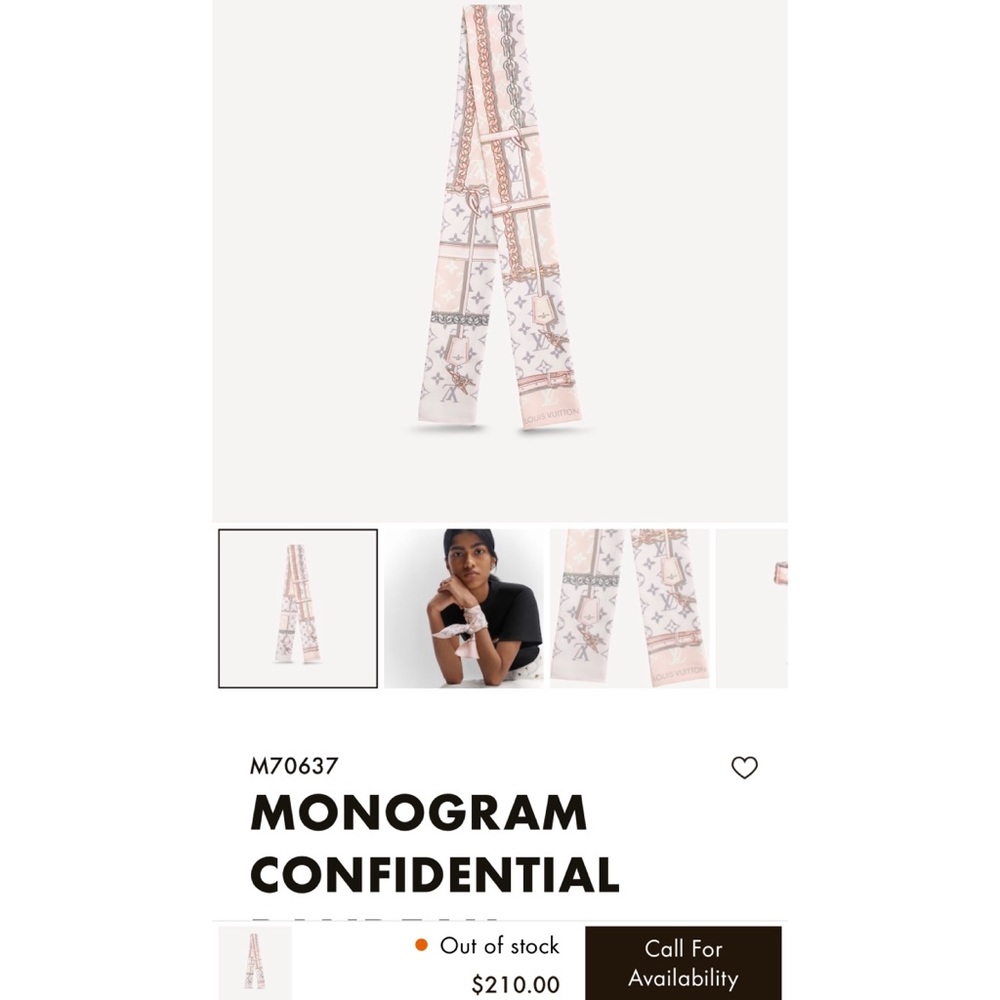 NEW Louis Vuitton monogram bandeau in Pink